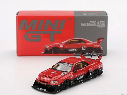 1:64 Nissan LB-ER34 Super Silhouette Skyline Mini GT 843