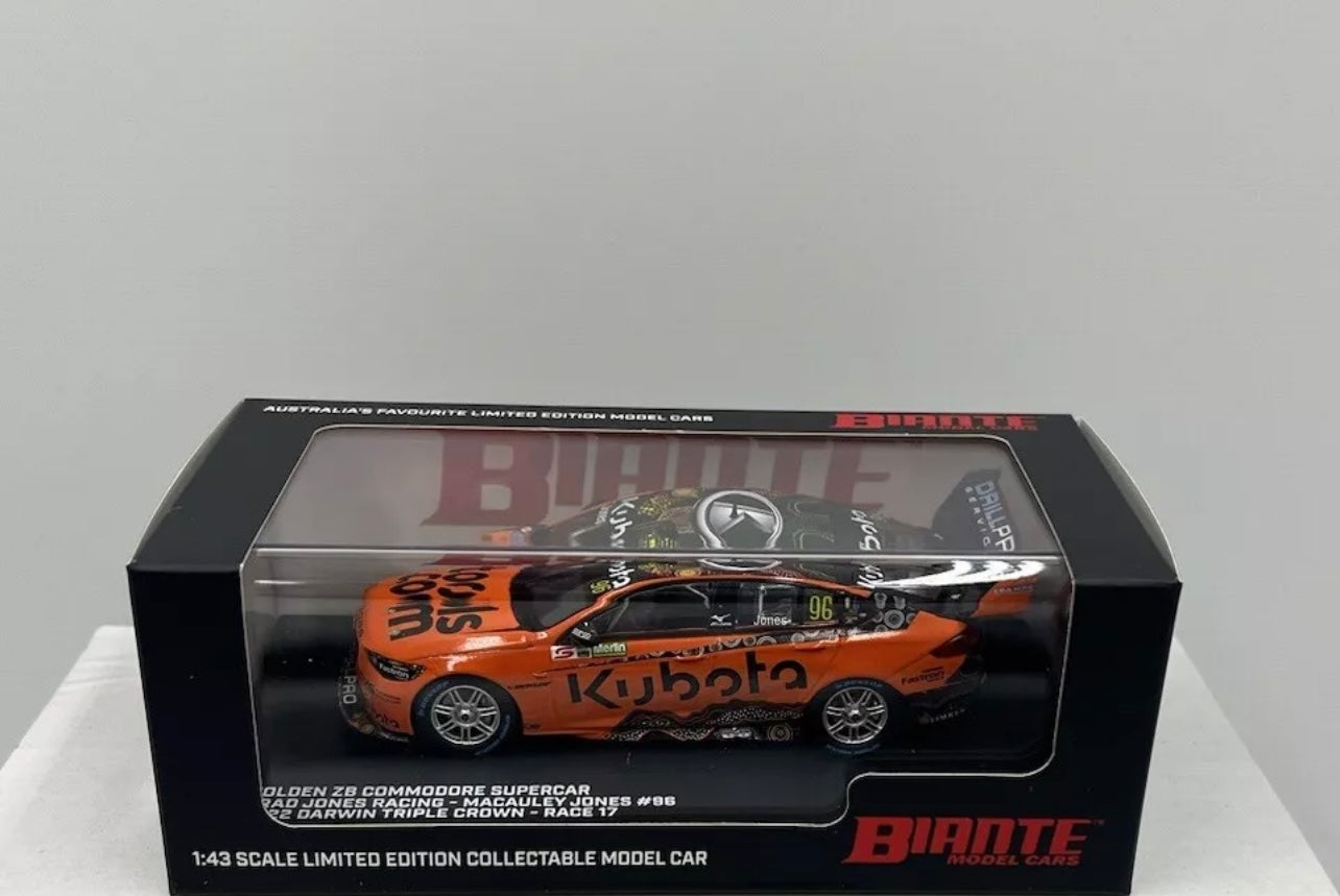 1:43 Macauley Jones #96 2022 Darwin Brad Jones Racing Holden ZB Commodore Biante