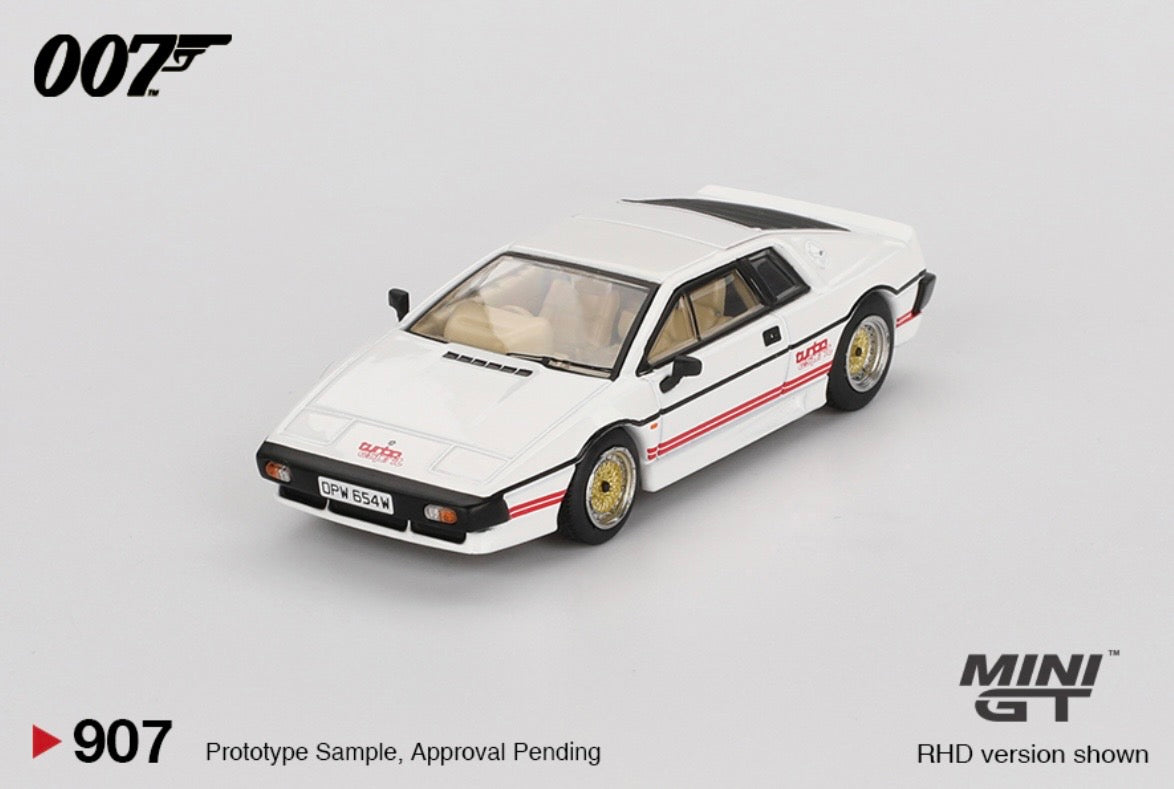 1:64 Lotus Esprit Turbo White For Your Eyes Only James Bond  007 Mini GT 907 -007E