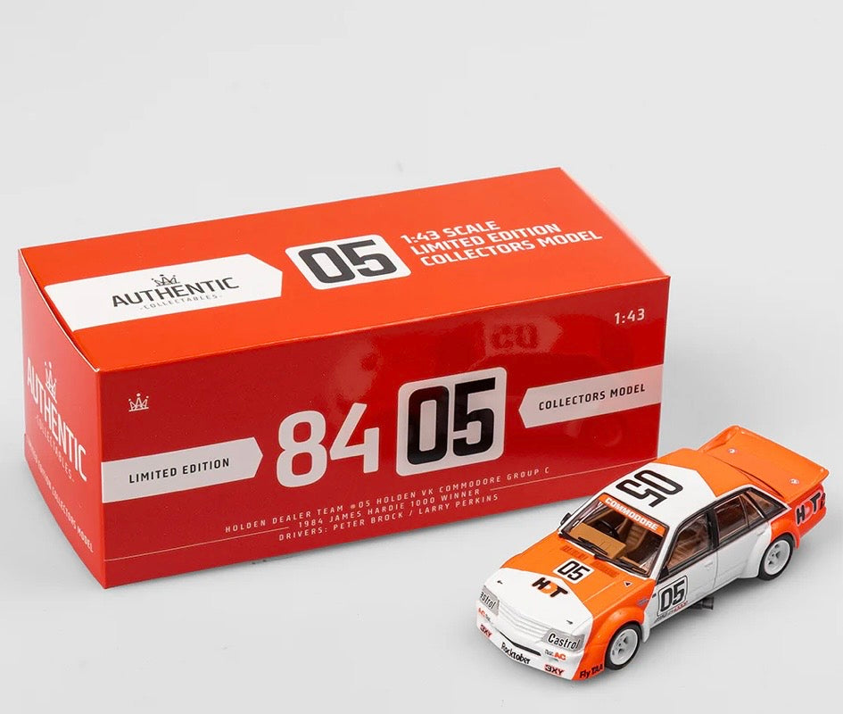 1:43 HDT #05 Brock Perkins 1984 Bathurst 1000 Winner Holden VK Authentic Collectables