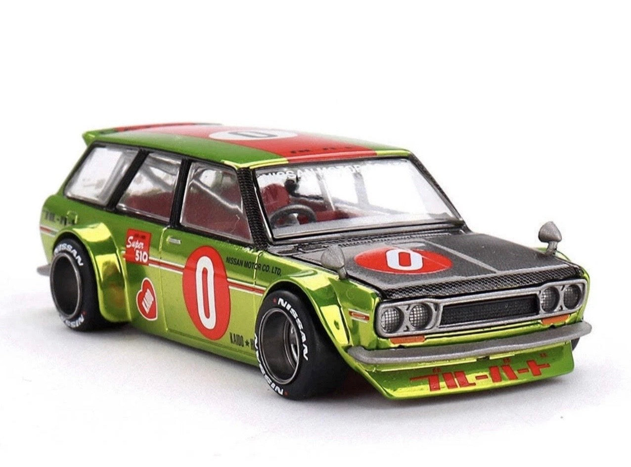 1:64 Datsun Kaido 510 Wagon OG Flow Yellow #164 Kaido House