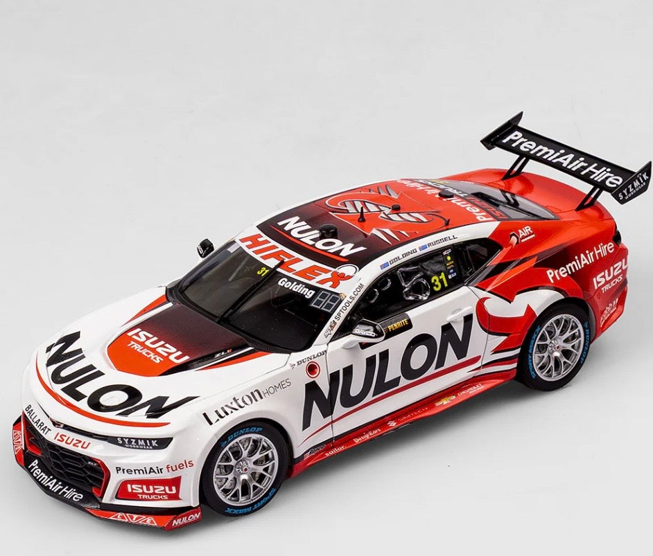 1:18 Chevrolet Camaro ZL1 James Golding David Russell #31 PremiAir Nulon Racing 2024 Penrite Oil Sandown 500 3rd Place Authentic Collectables