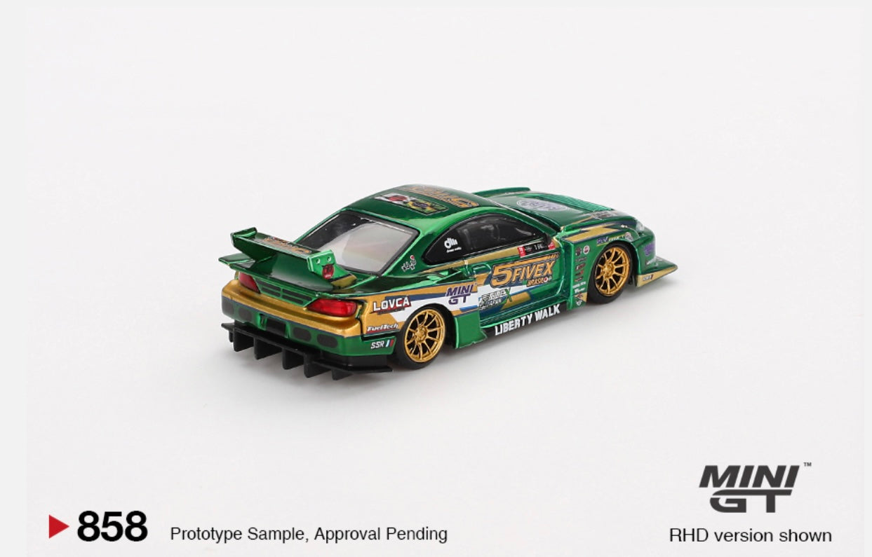 1:64 Nissan LB-Super Silhouette S15 Silvia LBWK 2024 Fausto Racing Mini GT 858