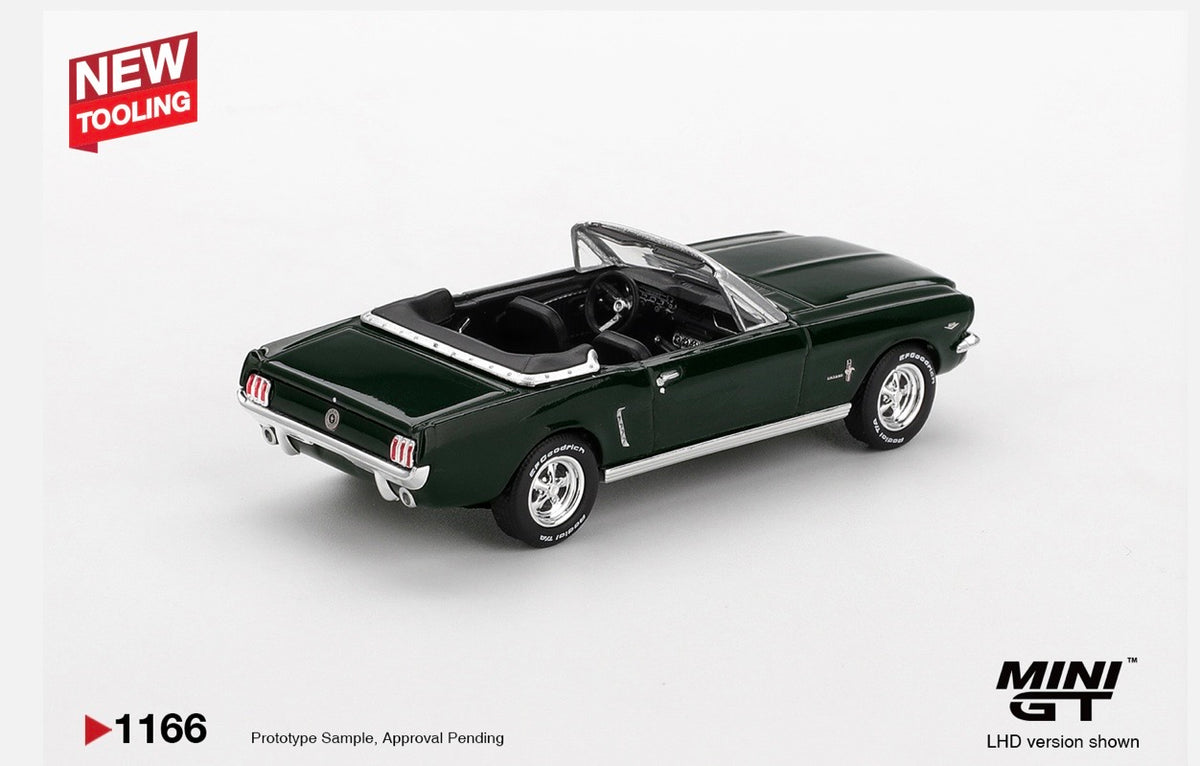 1:64 Ford Mustang Convertible 1964 Highland Green Mini GT 1166