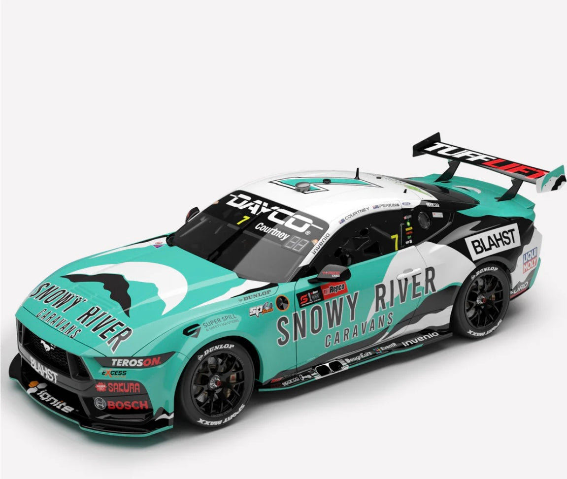 1:18 Snowy River Racing James Courtney Jack Perkins #7 2025 Bathurst Ford Mustang GT Authentic Collectables Pre-Order