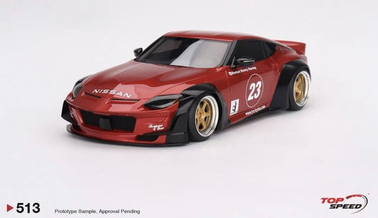 1:18 Nissan Z (RZ34) Passion Red Pandem Rocket Bunny #23 Top Speed