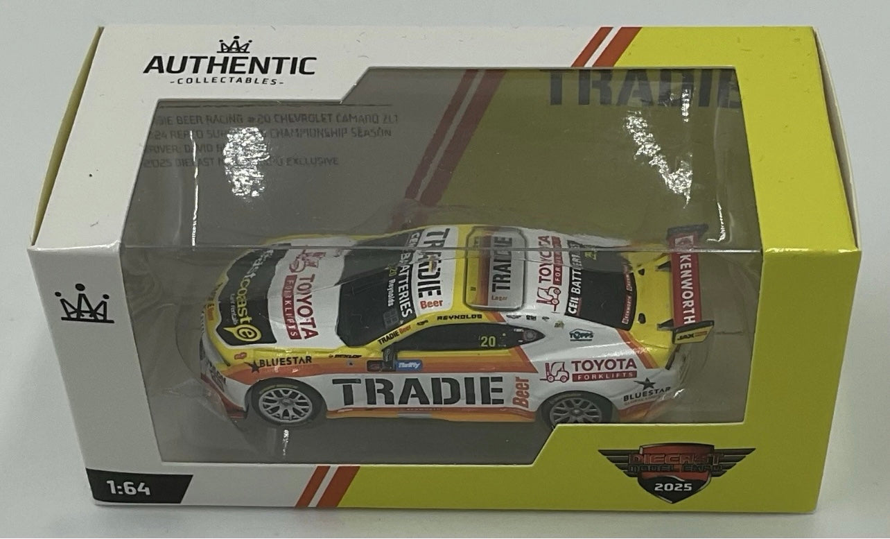 1:64 Chev Camaro ZL1 #20 Reynolds 2024 Tradie Beer Racing Diecast Model Expo Authentic Collectables