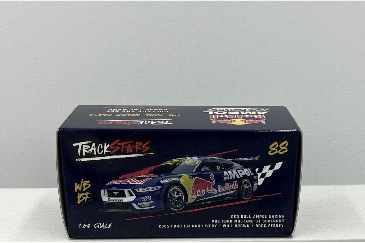 1:64 Will Brown Broc Feeney #88 Red Bull Ampol Racing 2025 Ford Launch Livery Ford Mustang Trackstars