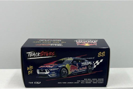 1:64 Will Brown Broc Feeney #88 Red Bull Ampol Racing 2025 Ford Launch Livery Ford Mustang Trackstars