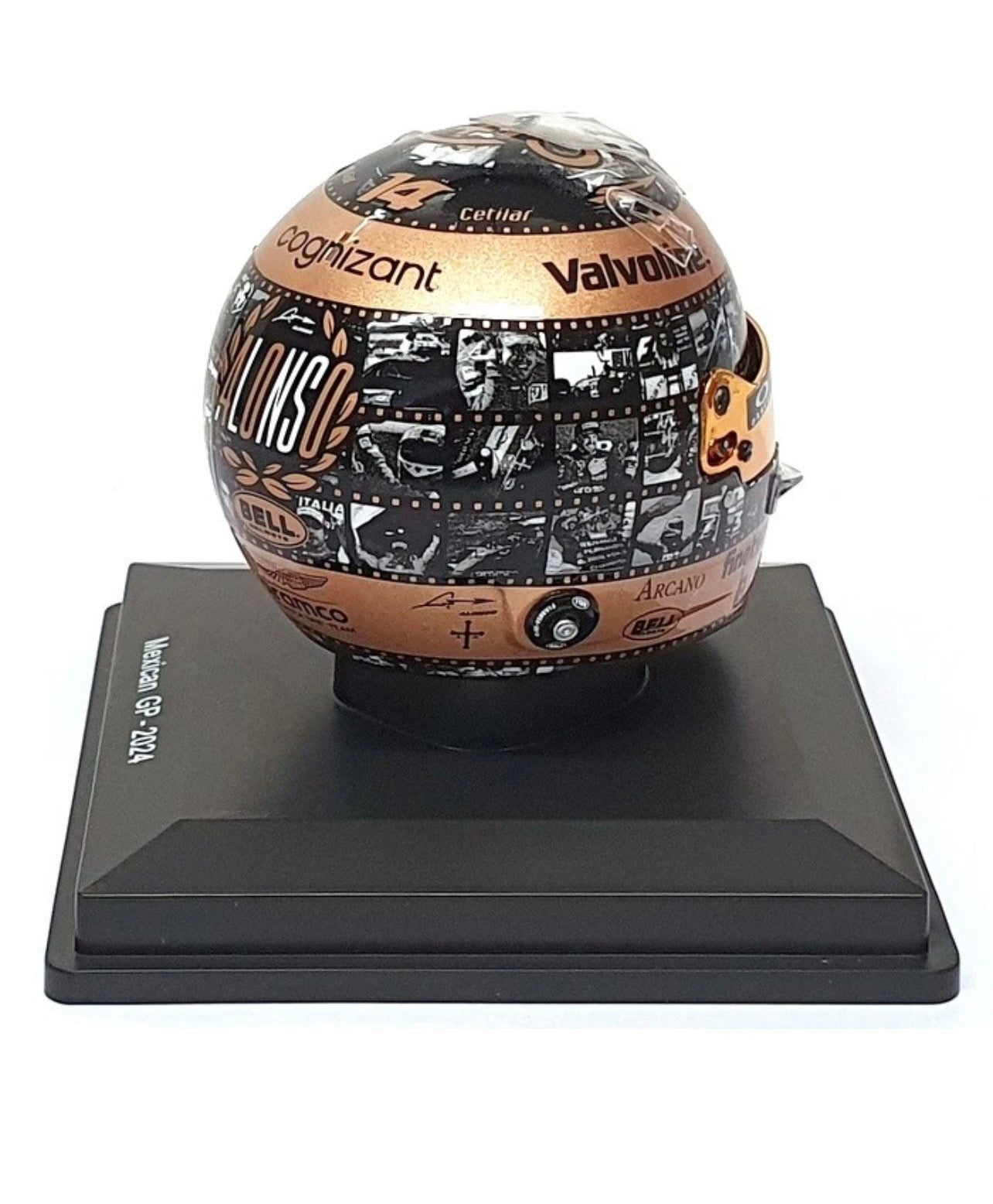 1:5 Fernando Alonso Helmet 2024 Mexican GP Aston Martin Aramco F1 Spark
