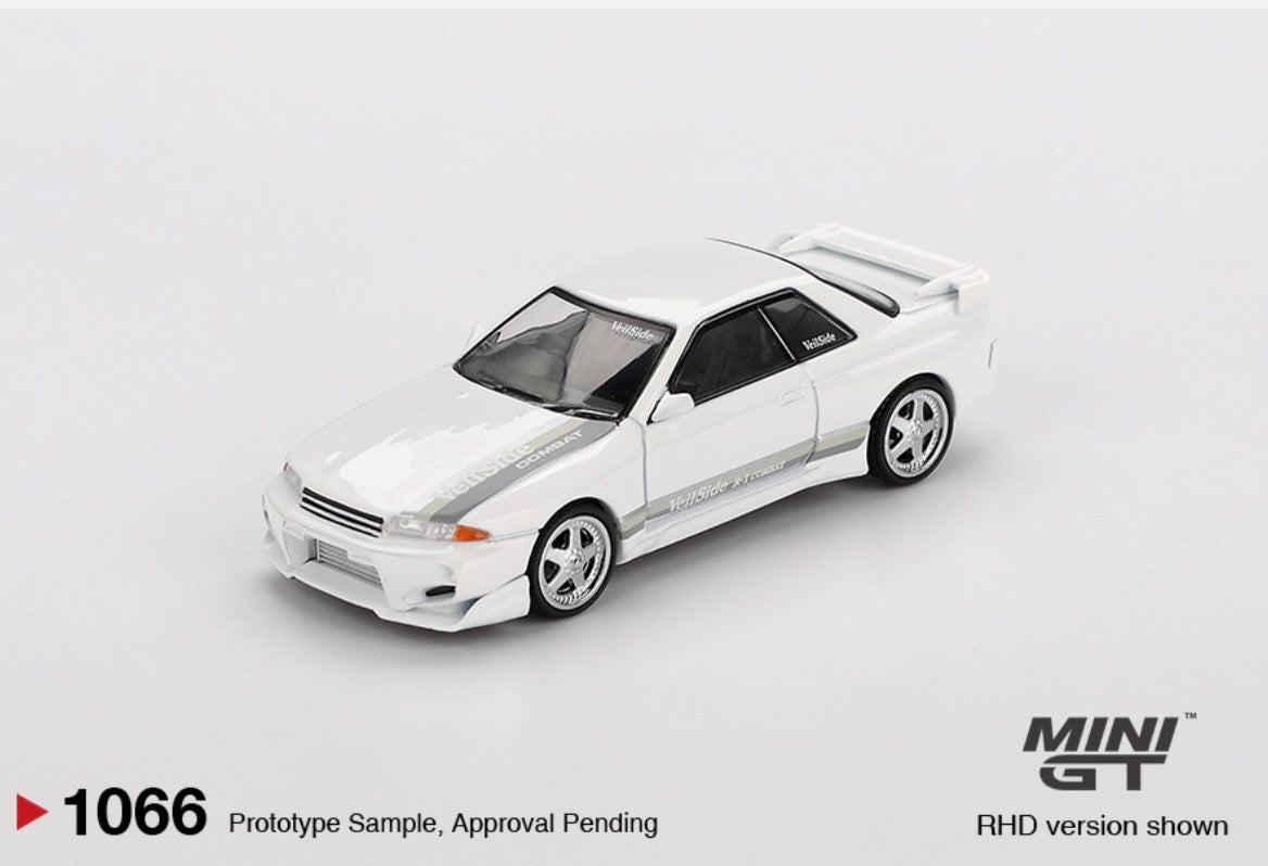 1:64 Nissan Skyline GT-R (R32) Veilside Combat C-1 Combat White Mini GT 1066