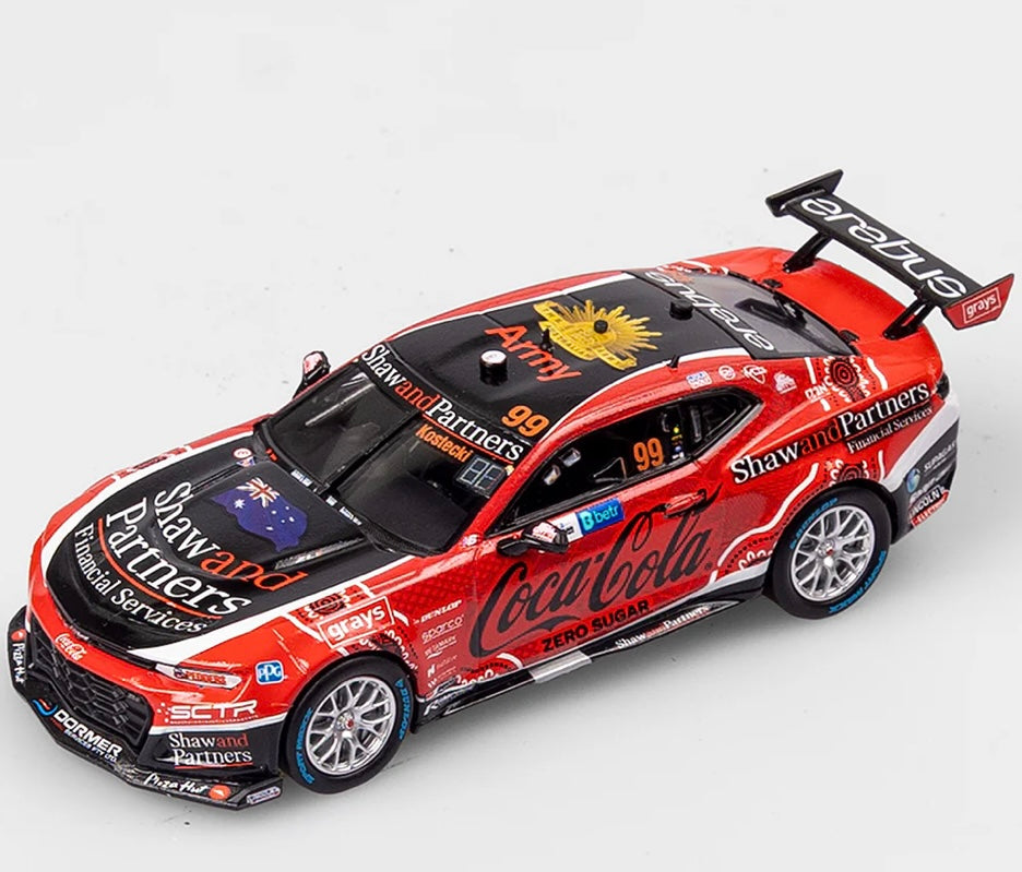 1:43 Coca-Cola Racing By Erebus Chevrolet Camaro ZL1 #99 Brodie Kostecki 2023 Darwin Indigenous Round Authentic Collectables