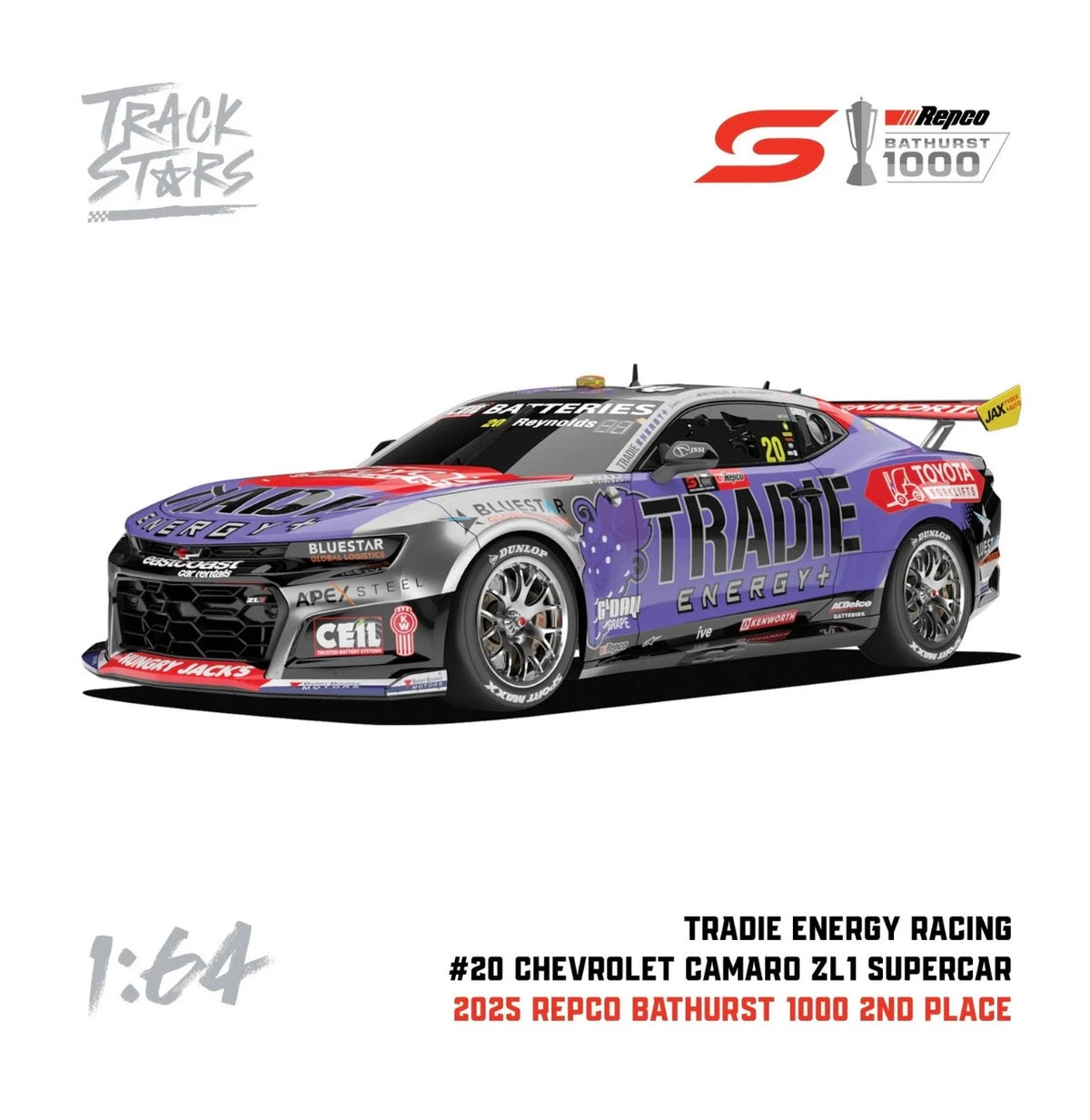 1:64 2025 Bathurst 1000 Podium Triple Set Trackstars Penrite Racing Tradie Energy Racing PremiAir Racing
