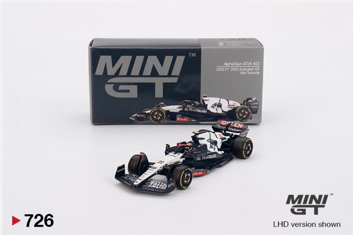 1:64 AlphaTauri AT04 #22 2023 F1 2023 Australian GP YUKI Tsunoda Mini GT 726