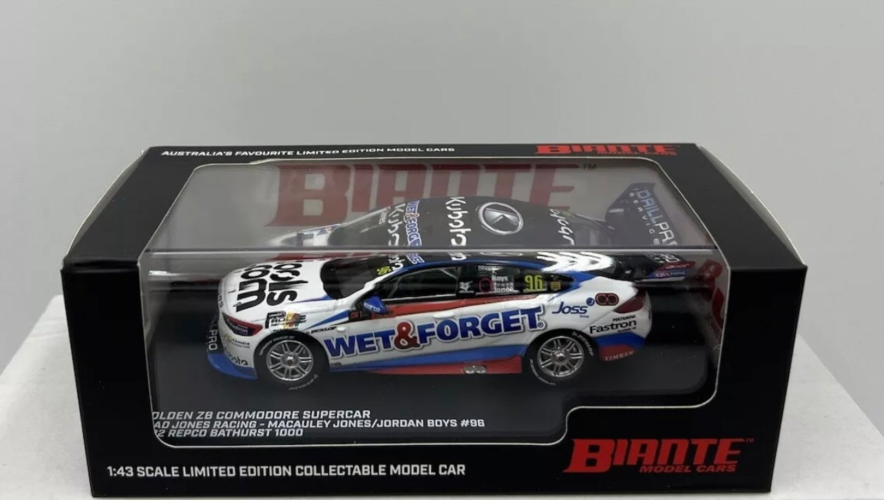 1:43 Jones Boys #96 2022 Bathurst 1000 BJR Holden ZB Commodore Biante