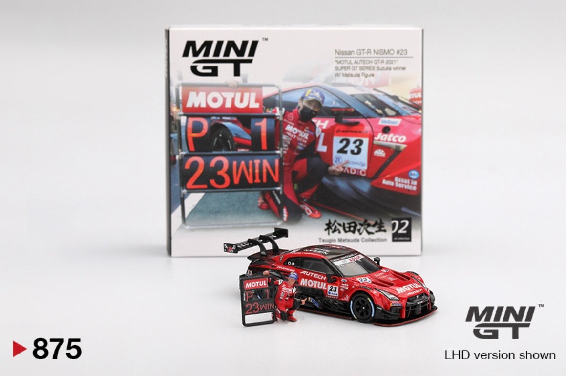 1:64 Nissan  GT-R Nismo #23 Motul Autech GT-R 2021 Super GT Series Suzuka Winner Tsugio Matsuda Collection 2 Mini GT 875