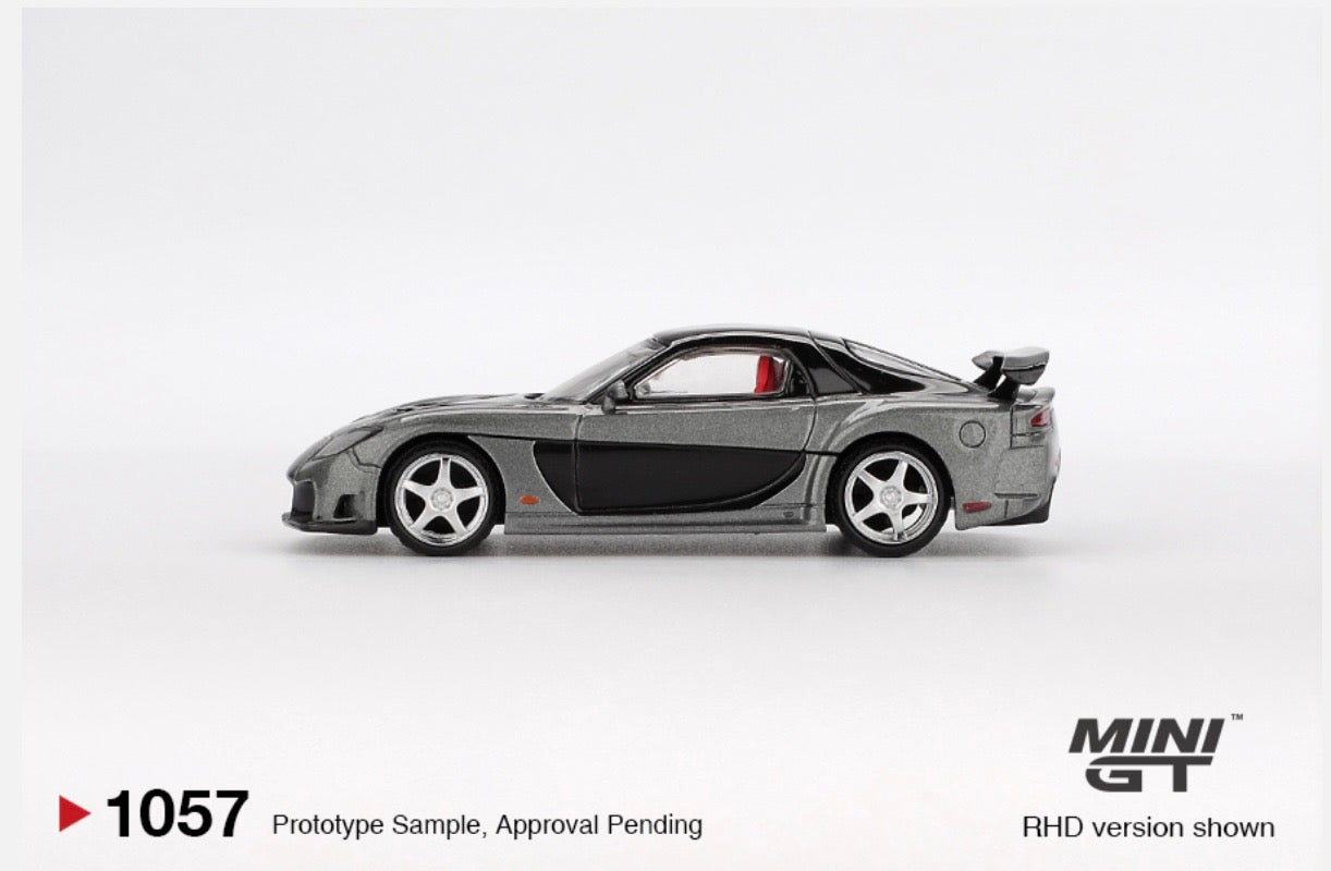1:64 Mazda RX-7 Veilside Fortune7 Grey Mini GT 1057