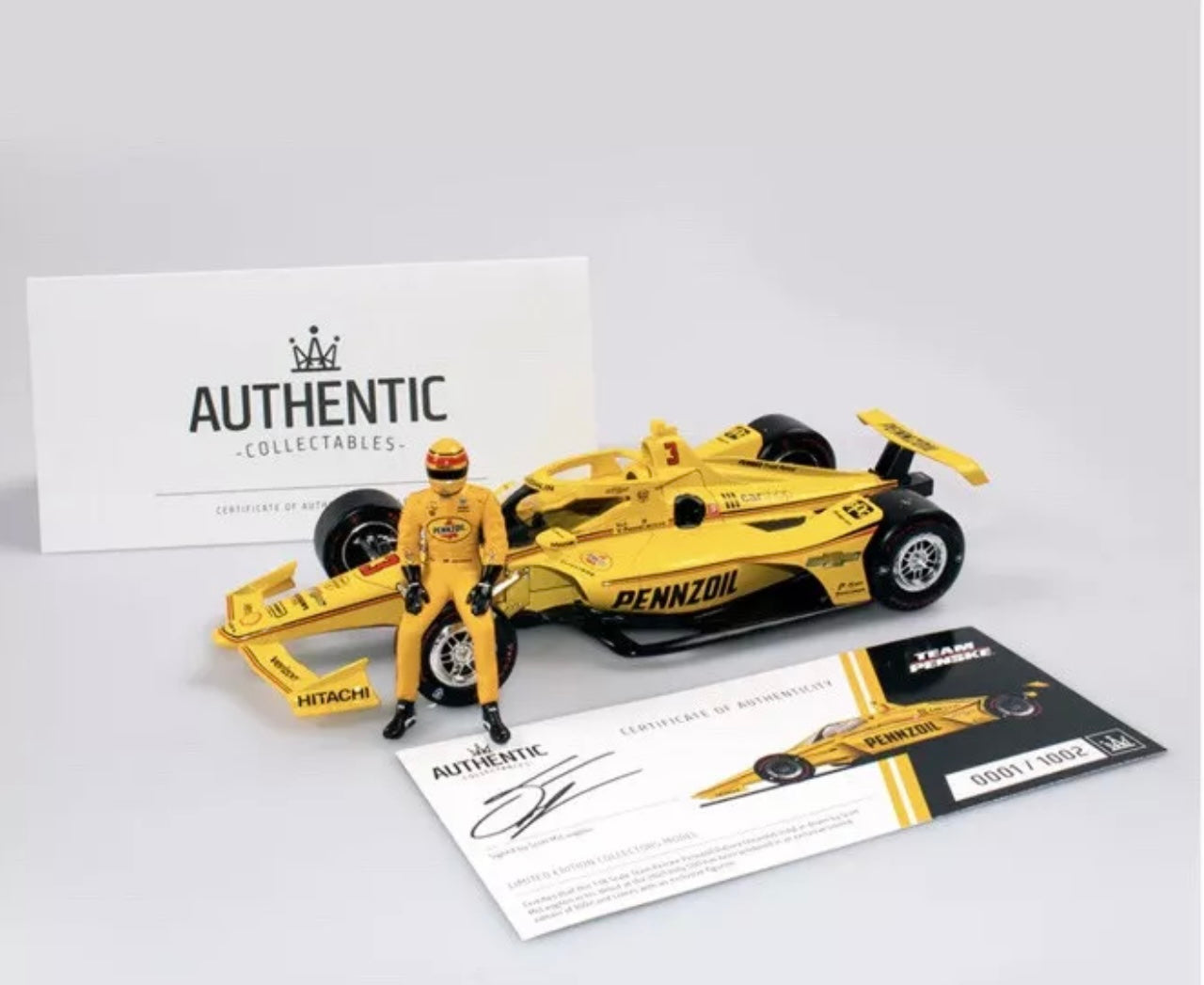 1:18 Scott McLaughlin #3 Team Penske Pennzoil Chevrolet Indycar 2021 Indy 500 Authentic Collectables