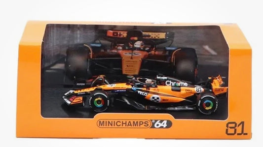 1:64 McLaren Formula1 Team MCL39 #81 Oscar Piastri 3rd Place Monaco GP 2025 Minichamps