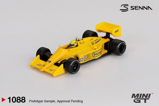 1:64 Ayrton Senna #12 Lotus 99T 1987 Monaco Grand Prix Winner Mini GT Pre-Order