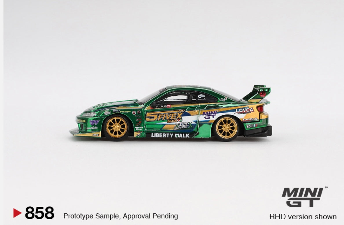 1:64 Nissan LB-Super Silhouette S15 Silvia LBWK 2024 Fausto Racing Mini GT 858