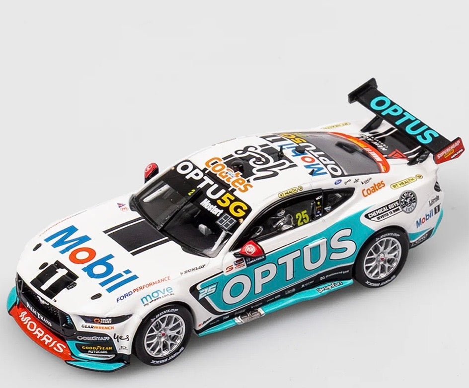 1:43 Chaz Mostert #25 2024 Perth Supersprint Race 9 Winner WAU Ford Mustang GT Authentic Collectables