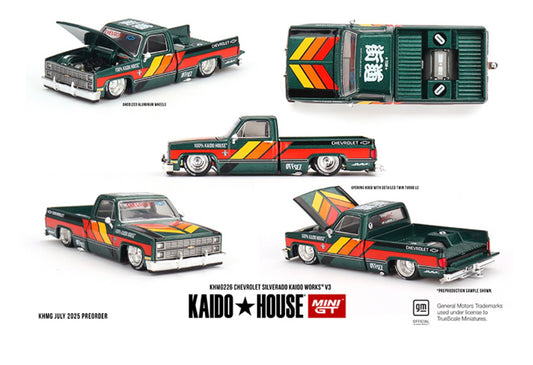 1:64 Chevrolet Silverado Kaido Works V3 #226 Kaido House Pre-Order