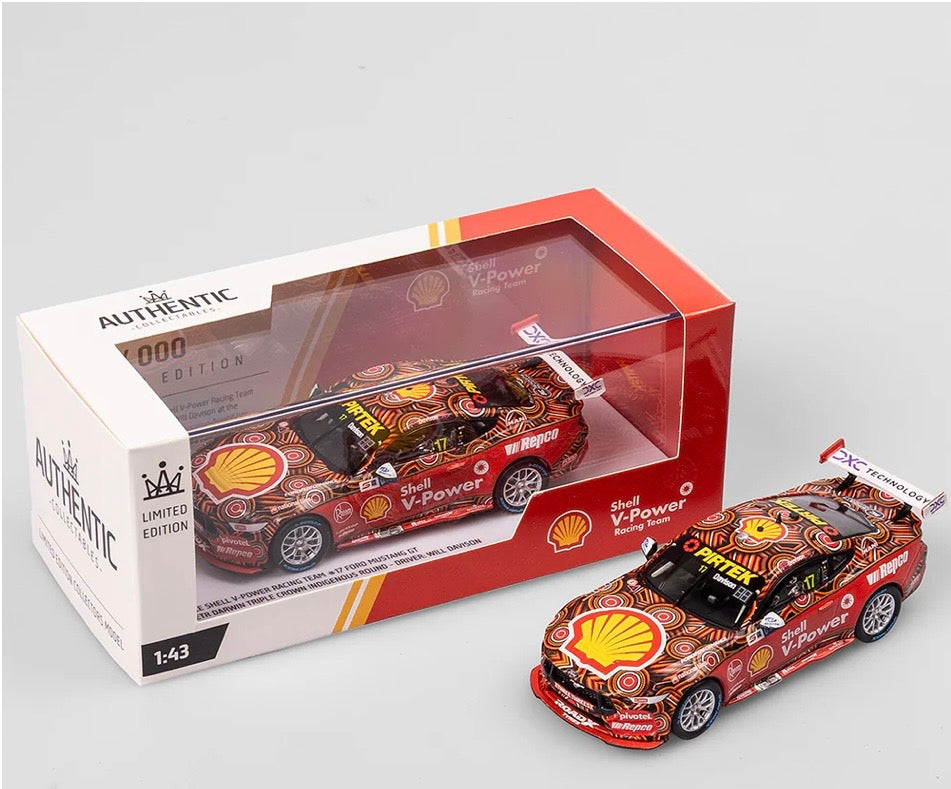 1:43 Will Davison #17 Shell V-Power Racing Team 2024 Darwin Mustang GT Authentic Collectables