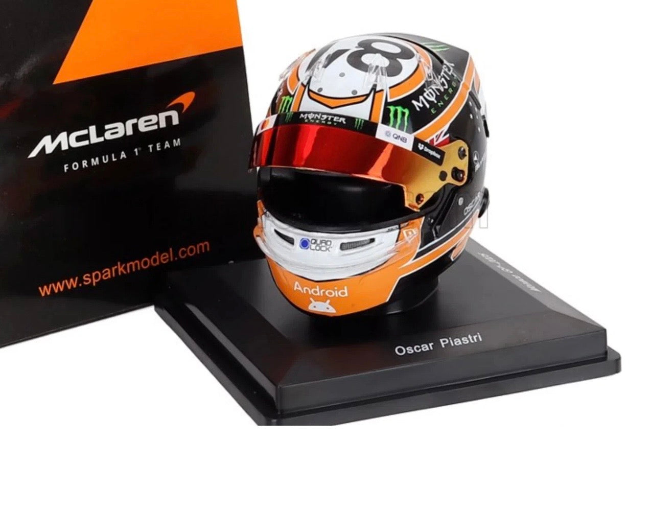 1:5 Oscar Piastri McLaren F1 2025 Monaco GP Helmet Spark