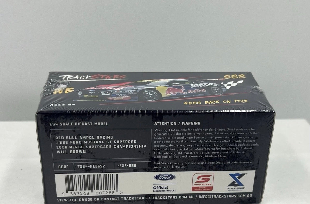 1:64 Will Brown #888 2026 Season Red Bull Ampol Racing Ford Mustang Trackstars