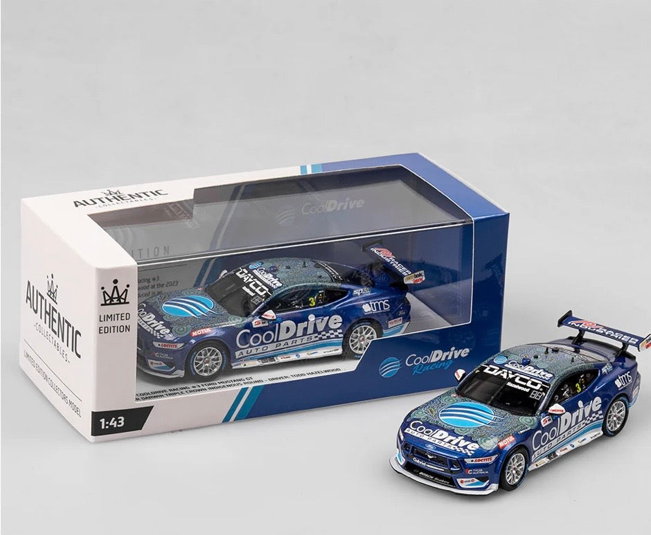 1:43 CoolDrive Racing Todd Hazelwood #3 Ford Mustang GT 2023  Darwin Triple Crown Indigenous Round Authentic Collectables