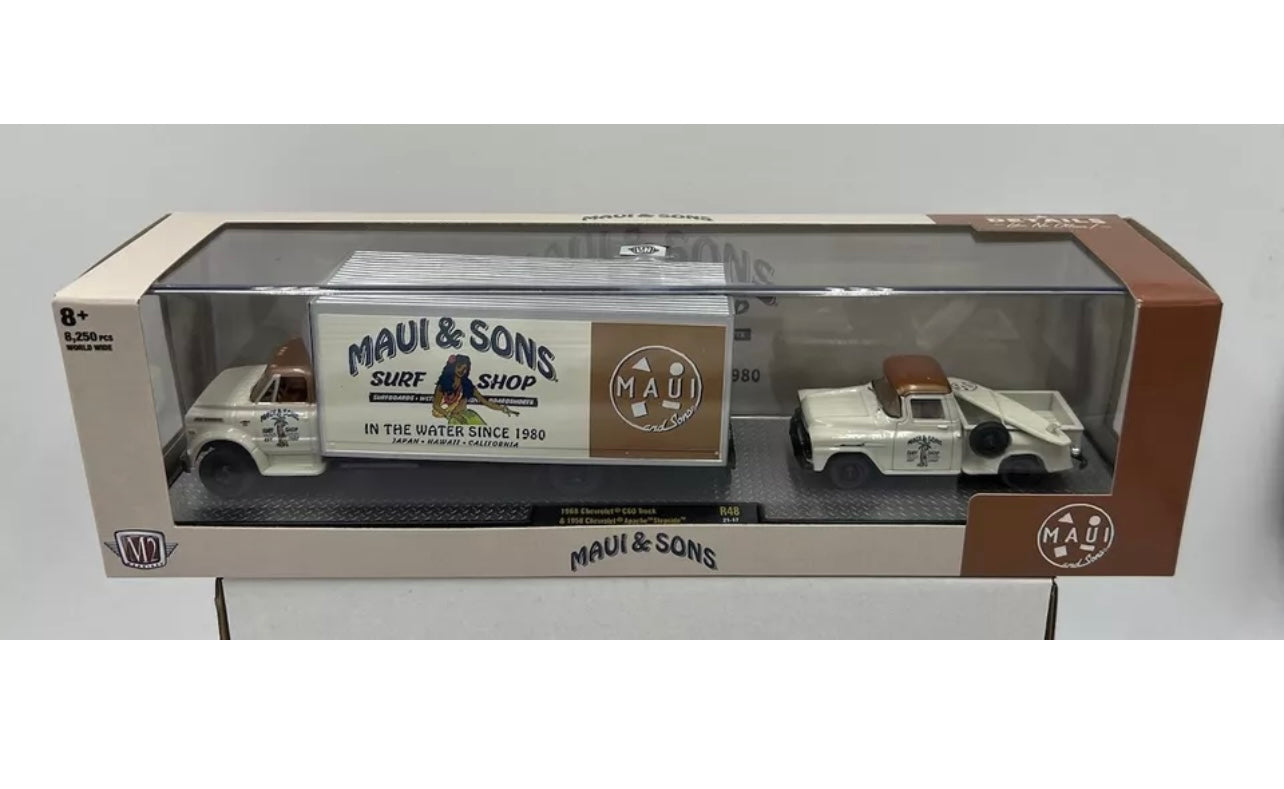 1:64 M2 Maui & Sons 1968 Chevrolet C60 Truck & 1958 Chevrolet Apache Stepside