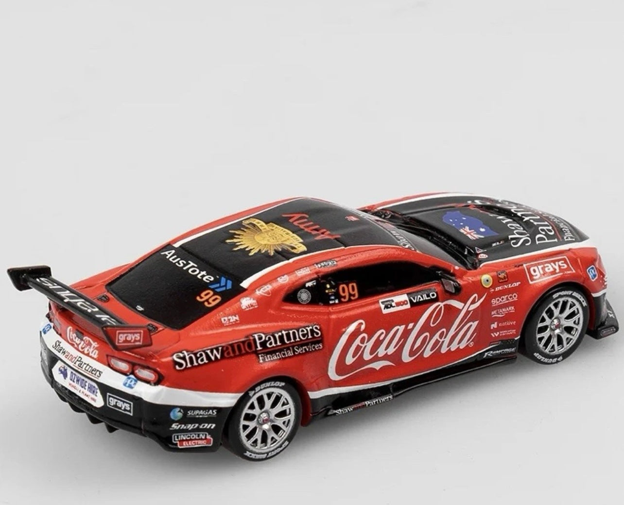 1:64 Brodie Kostecki #99 2023 Supercars Championship Winner Coca-Cola Racing Chevrolet Camaro Authentic Collectables
