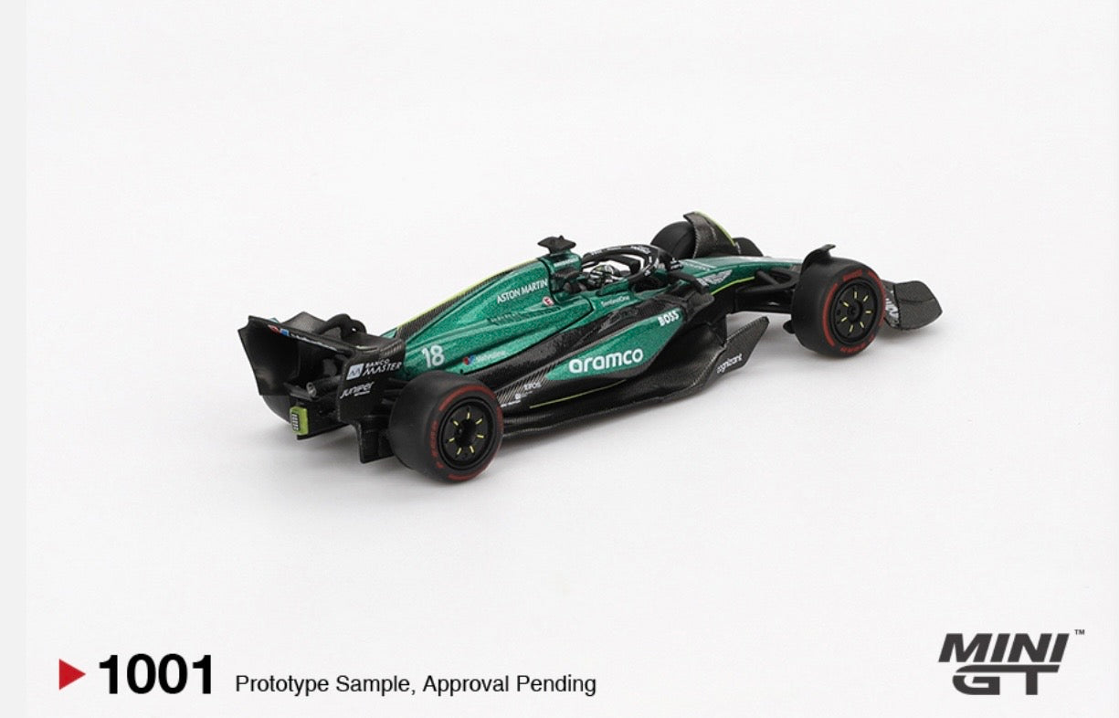 1:64 Aston Martin AMR24 Lance Stroll #18 2024 F1 2024 Bahrain GP Mini GT 1001
