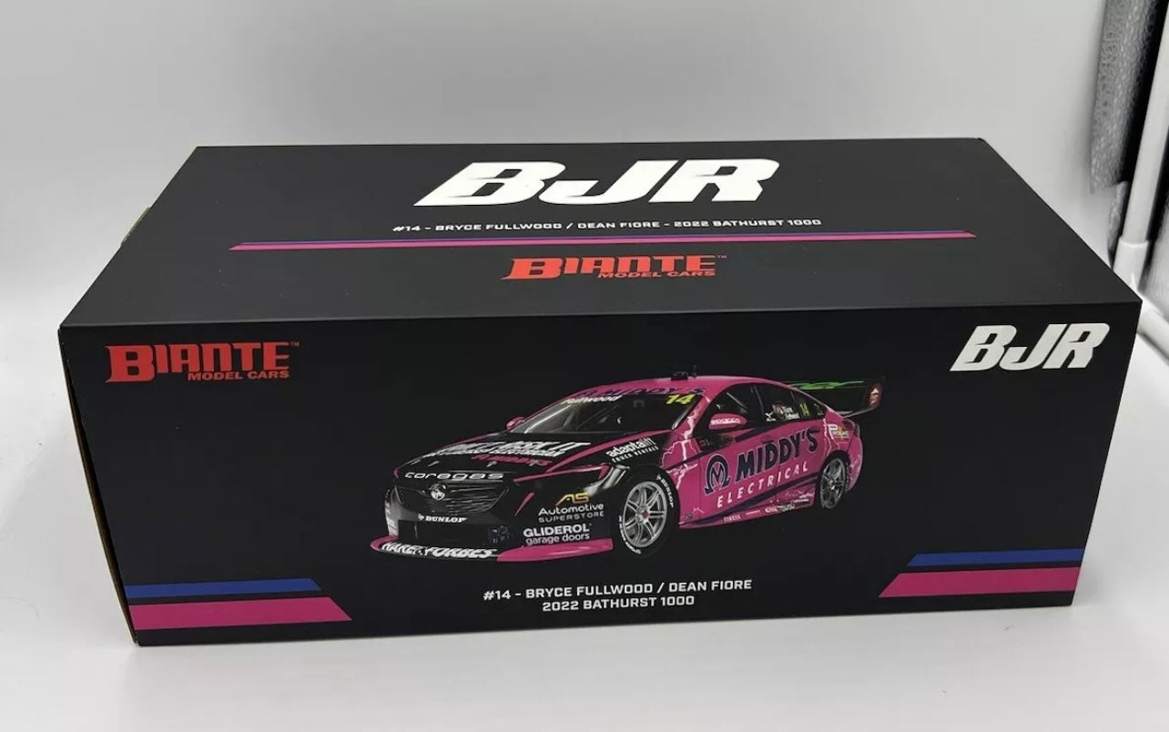 1:18 Fullwood Fiore #14 2022 Bathurst 1000 BJR Holden ZB Commodore Biante