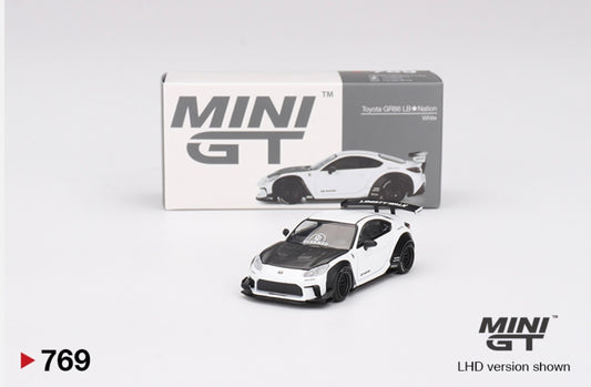 1:64 Toyota GR86 LB ⭐️ Nation White Mini GT 769