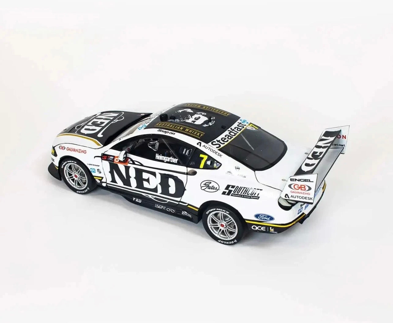 1:18 Andre Heimgartner #7 Ned Whiskey Racing 2020 Sydney Supersprint Race 12 2nd Place Ford Mustang GT Biante