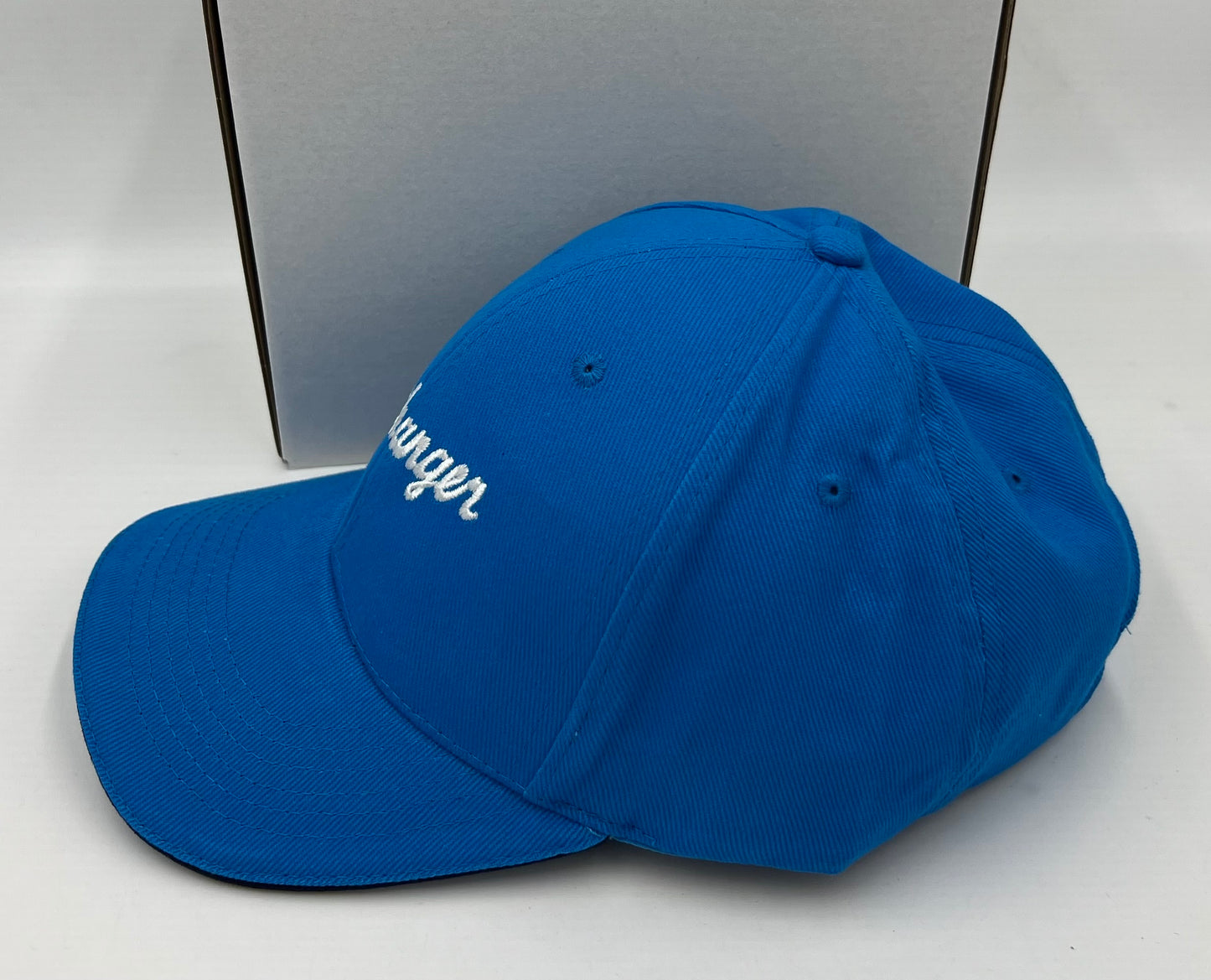 Charger Script Cyan Embroidered Hat