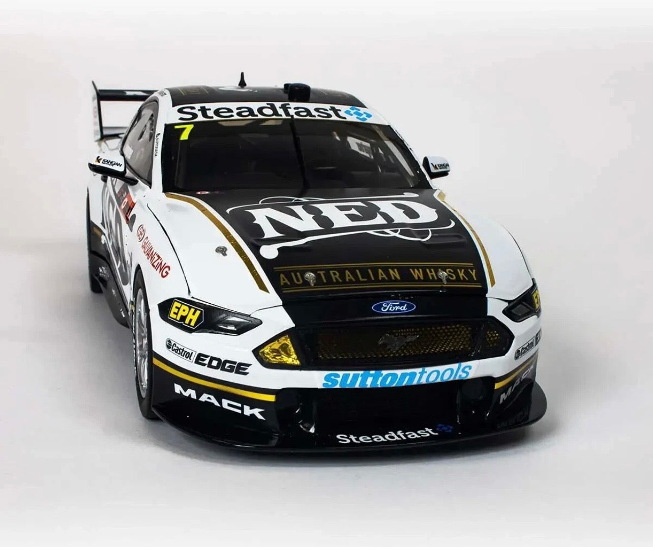 1:18 Andre Heimgartner #7 Ned Whiskey Racing 2020 Sydney Supersprint Race 12 2nd Place Ford Mustang GT Biante