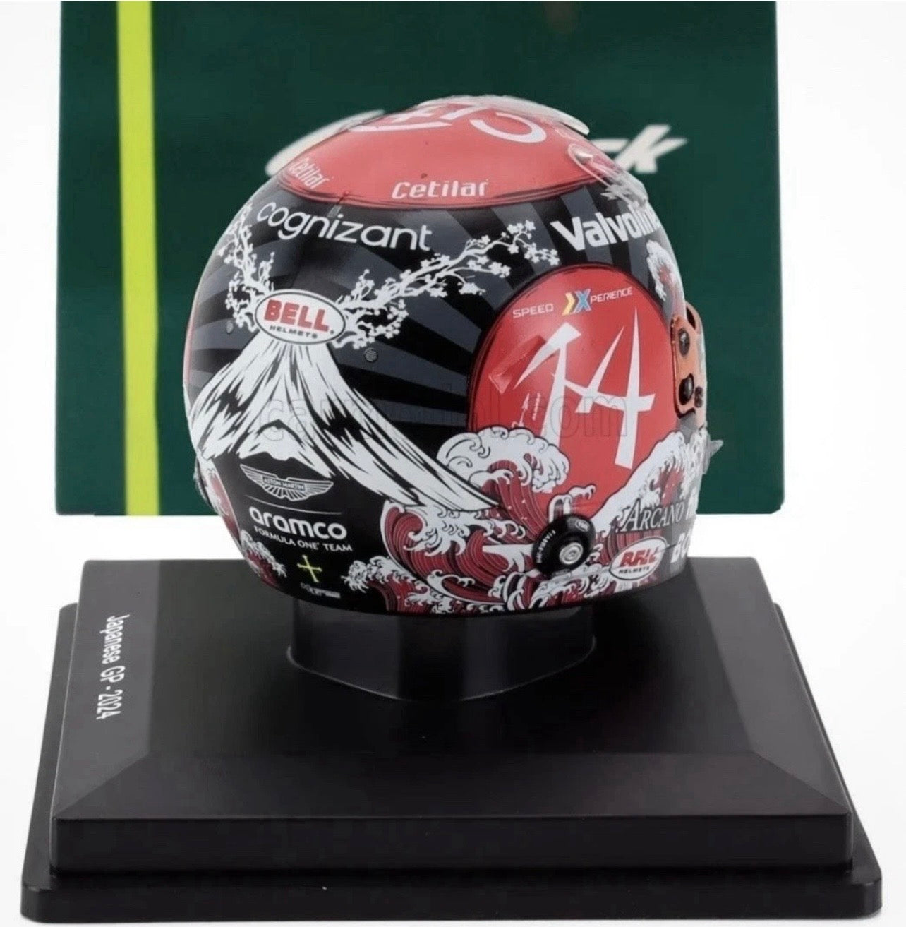 1:5 Fernando Alonso Helmet 2024 Japanese GP Aston Martin Aramco F1 Spark
