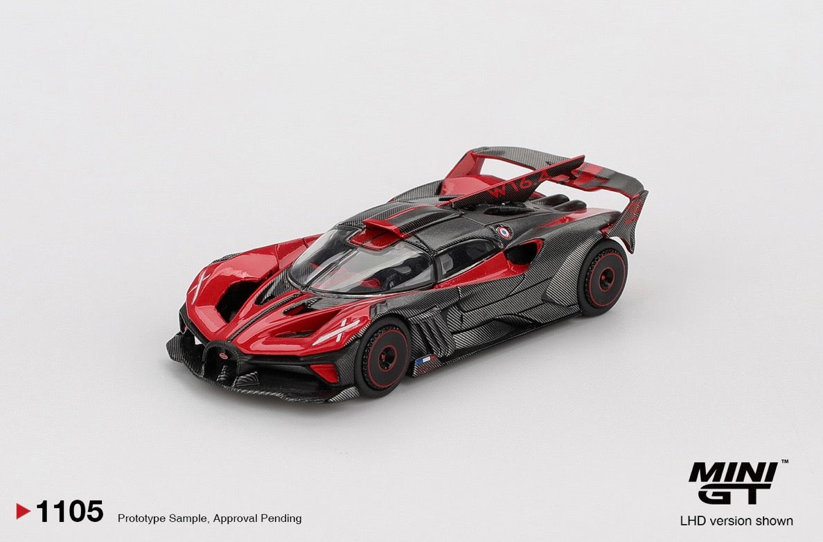 1:64 Bugatti Bolide Red Mini GT 1105
