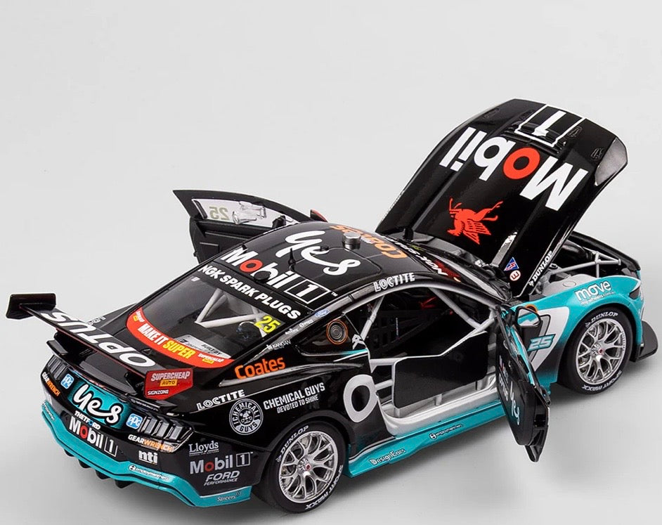 1:18 Chaz Mostert #25 2025 ITM Taupo Super 440 Race 9 Winner Mobil 1 Optus Racing Ford Mustang GT Authentic Collectables