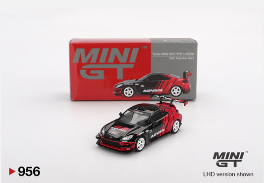 1:64 Toyota GR86 HKS Type R Advan 2022 Tokyo Auto Salon Mini GT 956