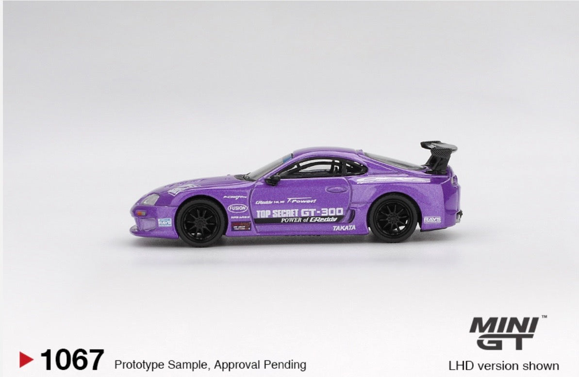 1:64 Toyota Supra (A80)Top Secret GT-300 Top Secret Purple Mini GT 1067