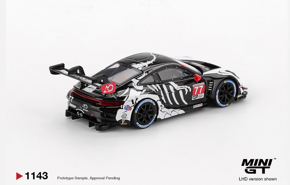 1:64 Porsche 911 GT3 R #77 2025 IMSA Petit Le Mans AO Racing Mini GT 1143
