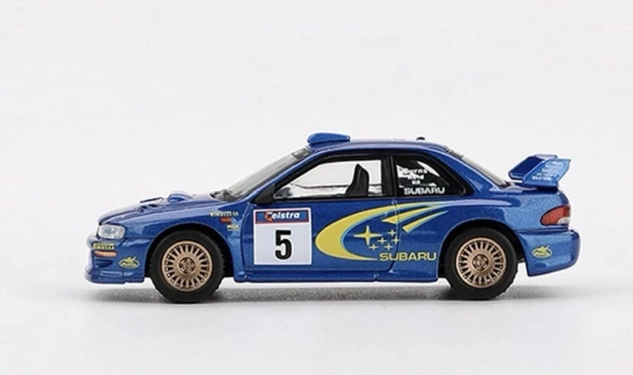 1:64 Subaru Impreza WRC99 Burns Reid #5 1999 Rally Australia Winner Mini GT 986