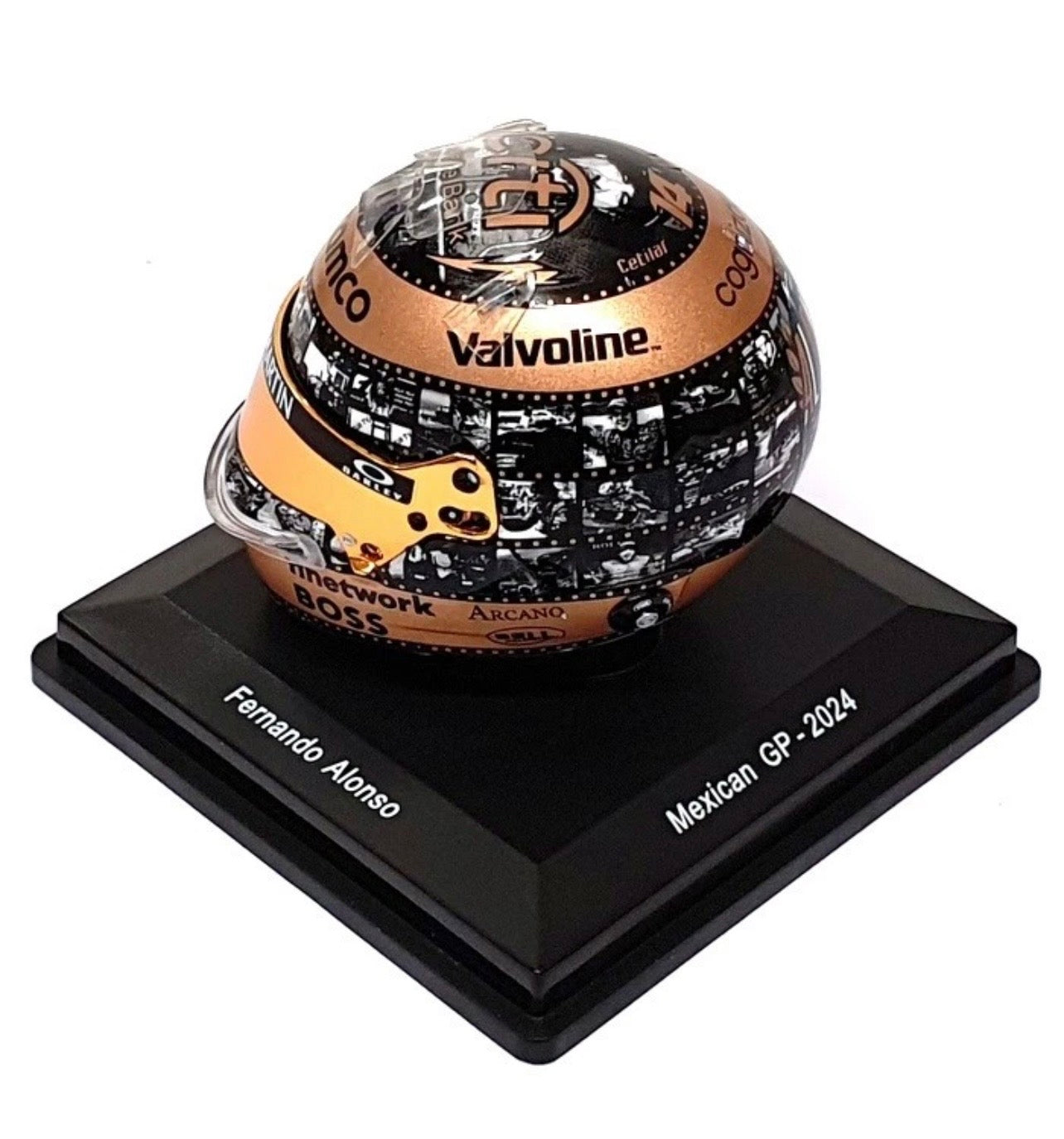 1:5 Fernando Alonso Helmet 2024 Mexican GP Aston Martin Aramco F1 Spark