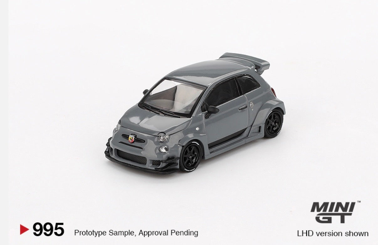 1:64 LB-Works x Abas Works Abarth 595 Grey  Mini GT 995