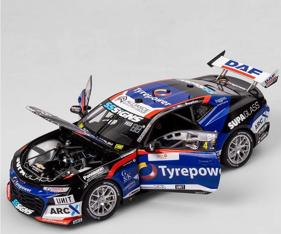 1:18 TyrePower Racing Cameron Hill #4 MSR Chevrolet Camaro ZL 1 2024 Melbourne SuperSprint (AUS GP) Authentic Collectables