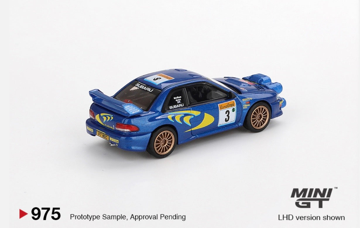 1:64 Subaru Impreza WRC98 #3 1998 Rally Monte-Carlo 3rd Place  Mini GT 975